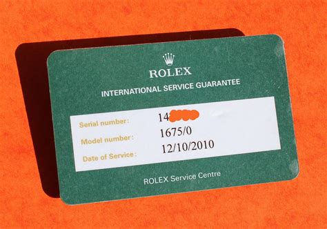 Rolex 2010 Certificate International Service Guarantee Service Paper