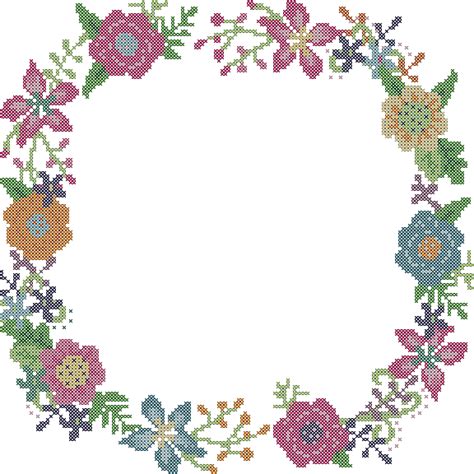 Round Floral Border Pdf Cross Stitch For Immediate Download Etsy In 2021 Wedding Cross