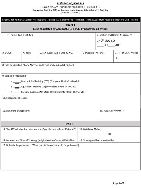 Rst Form Army Fill Online Printable Fillable Blank Pdffiller