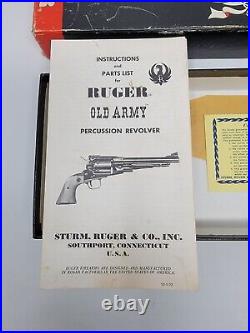 Ruger Handgun Factory Empty Box Amp Paperwork Old Army Black Powder 45 Revolver Hand Gun Case