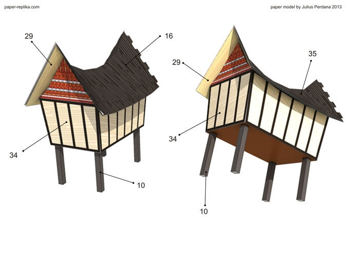 Rumah Gadang A Traditional Indonesian House Paper Model By Paper Replika