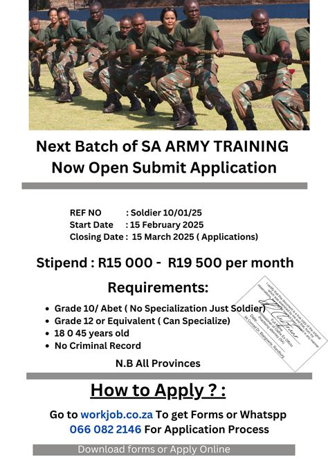 Sa Army Forms For 2025 Intake Globalcareerz