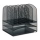 Safco Onyx 2 Horizontal 6 Upright Desk Organizer 1 Each Black Walmart Com Walmart Com