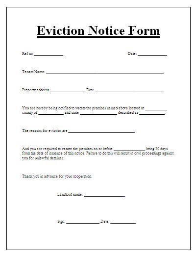 Sample Eviction Notice Free Download Freemium Templates