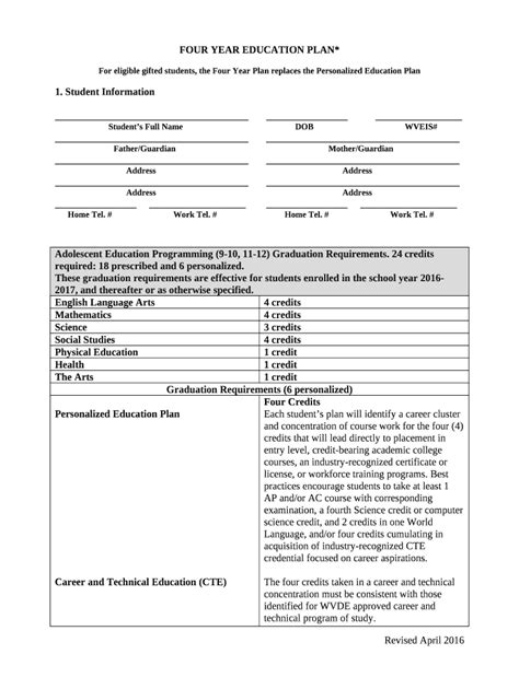 Sample Gifted Individualized Education Plan Giep Doc Template Pdffiller