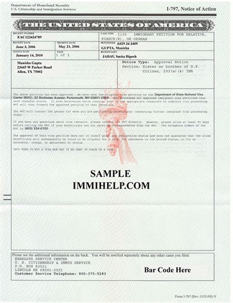 Sample I 130 Approval Notice Immihelp