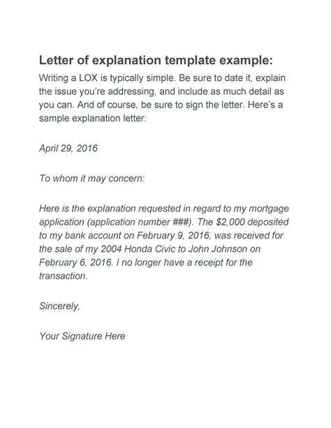 Sample Letter Of Explanation For Mortgage Download Printable Pdf