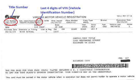 Sample Registration Card Virginia Department Of Motor Vehicles