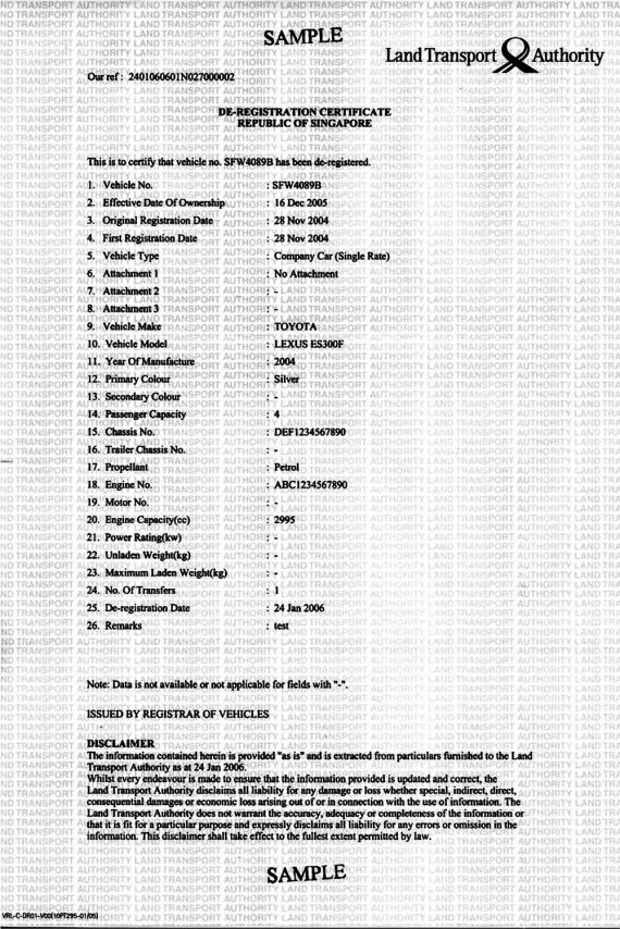 Sample Registration Documents Singapore Nzta Vehicle Portal