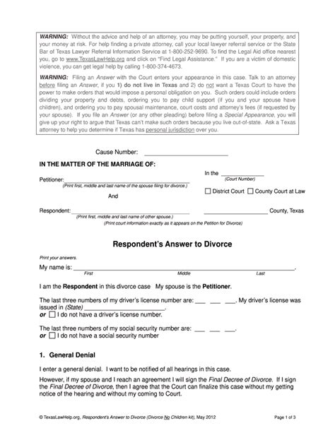 Sample Response To Divorce Petition Fill Out Amp Sign Online Dochub