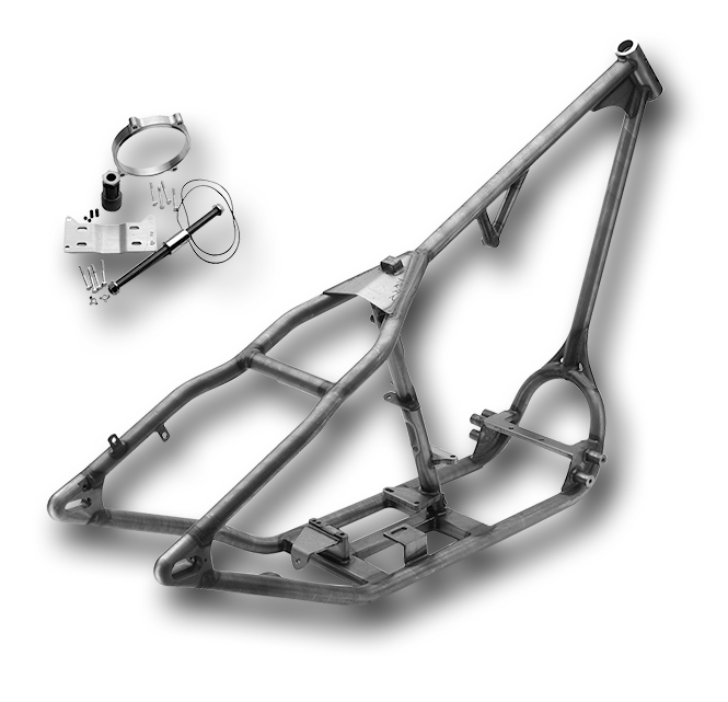 Santee Single Downtube Chopper Frame 40 Rake For Big Twin L84 99 At