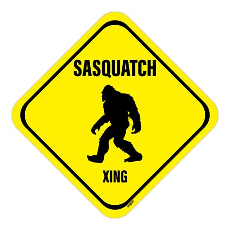 Sasquatch Bigfoot Crossing Sign Signs By Signways