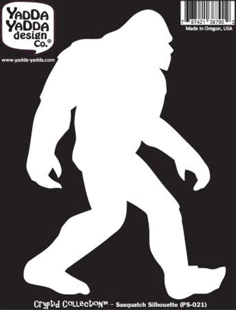 Sasquatch Silhouette Bigfoot Yeti Peel And Stick Decal Sticker Copyright 2016 Yadda