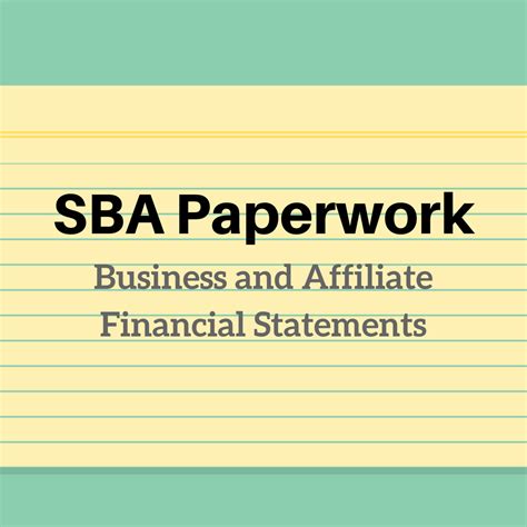 Sba 7 A Paperwork Explained Business And Affiliate Financial