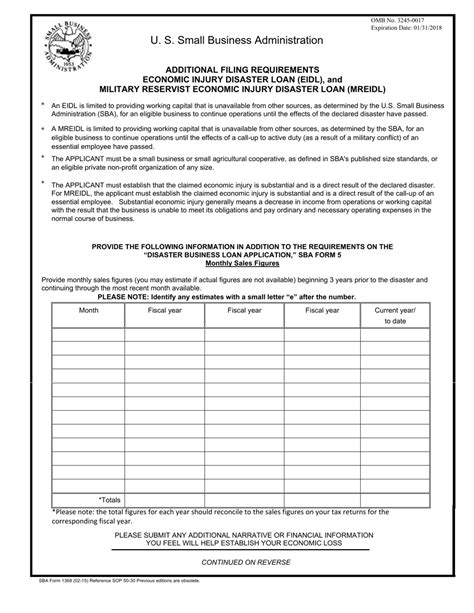 Sba Form 1368 Fill Out Sign Online And Download Fillable Pdf