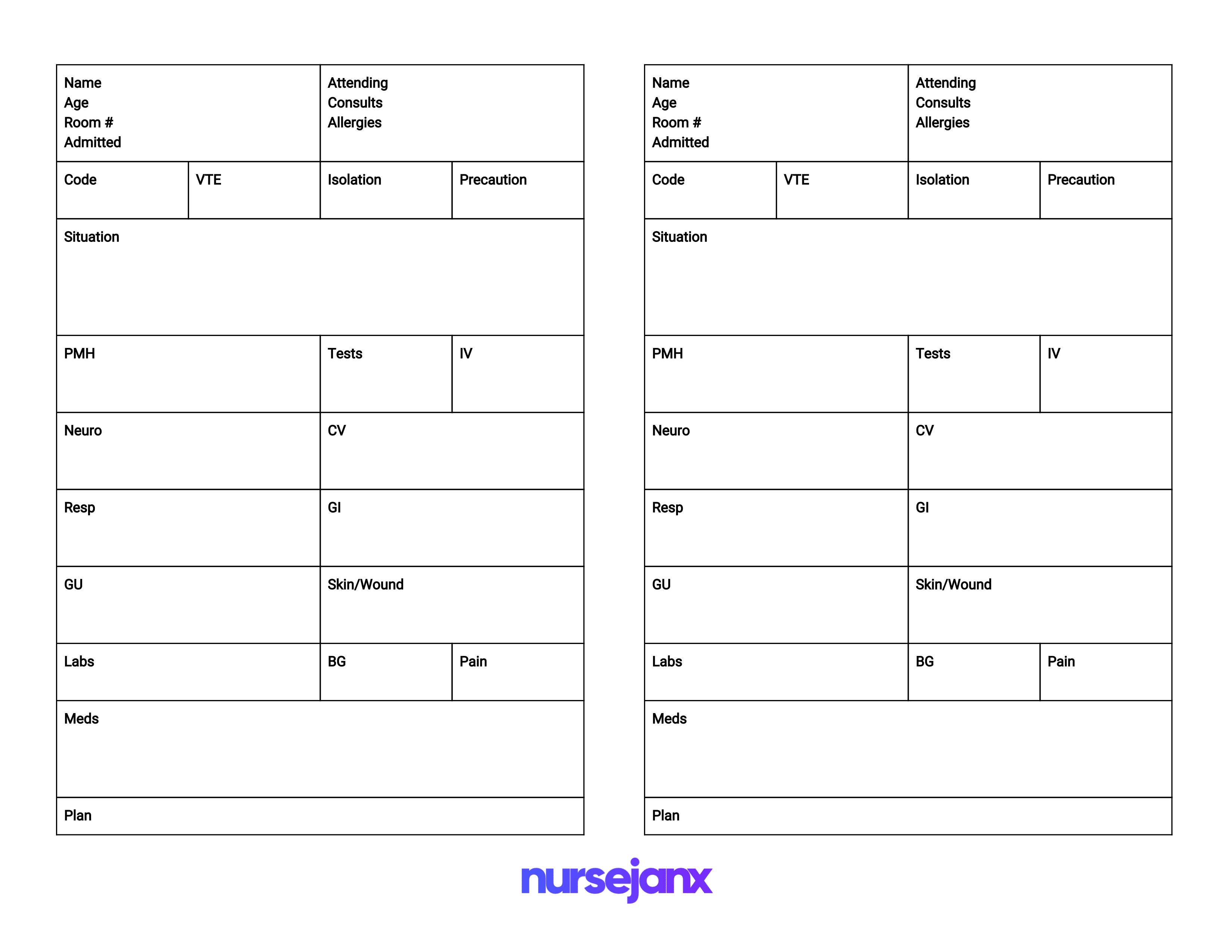 Sbar Nursing Report Sheet Template Nurse Report Sheet Sbar Nursing