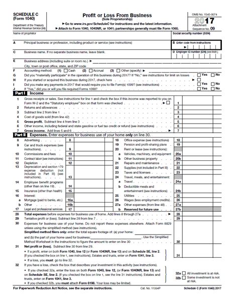 Schedule C Income Tax Calculator