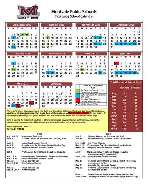 School Calendar Deron School