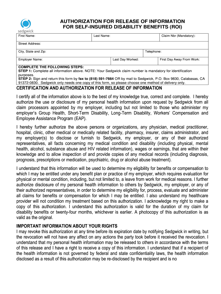 Sedgwick Fmla Forms Pdf Fill Online Printable Fillable Blank Pdffiller