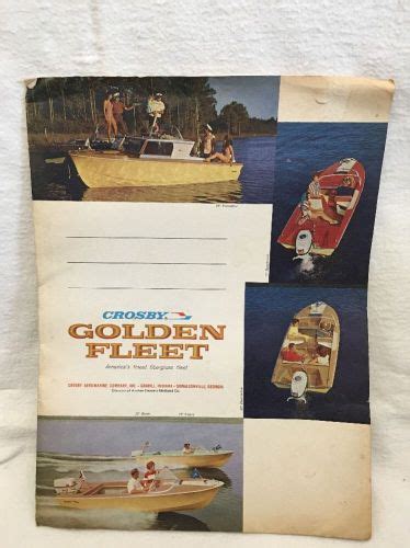 Sell 1960 Crosby Golden Fleet Boat Price List And Brochures Folder Papers In Port Hope Michigan