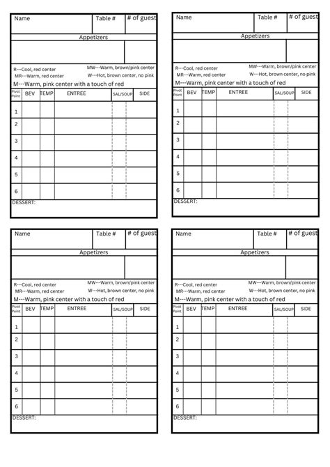 Server Order Form Service Form Etsy