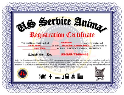 Service Animal Registration