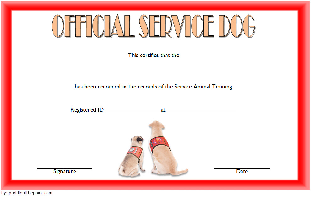 Service Dog Certificate Pdf Fill Online Printable Fillable Blank