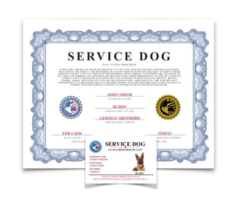 Service Dog Documentation Kit Service Animal Papers