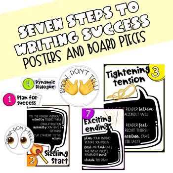 Seven Steps To Writing Success Posters And Board Pieces Tpt