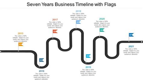 Seven Years Business Timeline With Flags Powerpoint Templates Slides