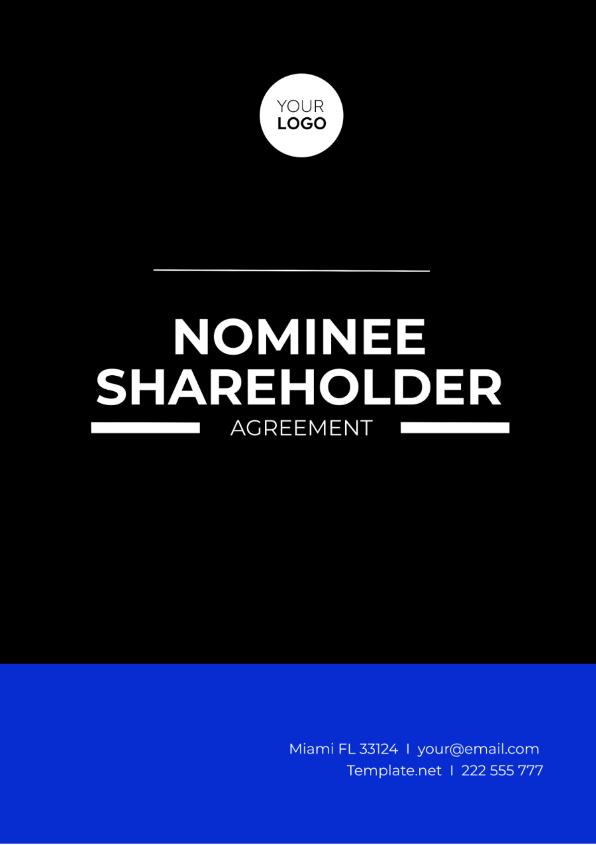 Shareholder Agreement Template Fill Out Sign Online And Download Pdf