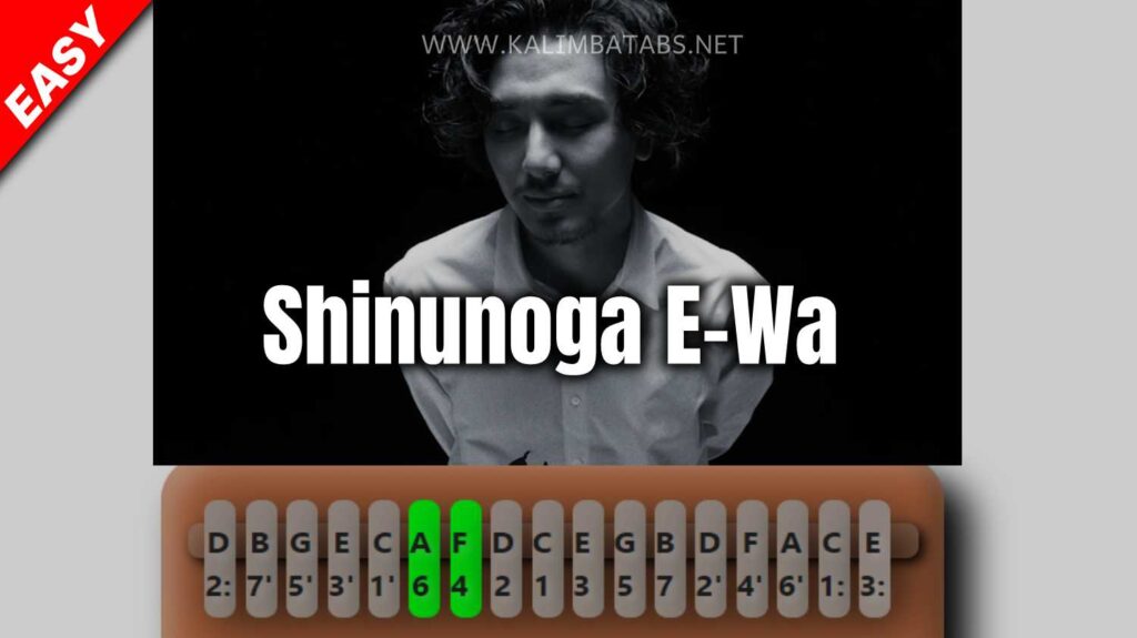 Shinunoga E Wa Kalimba Tabs Letter Amp Number Notes Tutorial Kalimbatabs Net