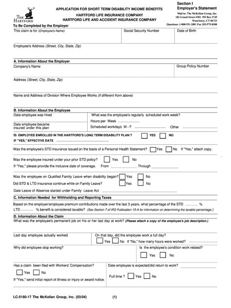 Short Term Disability Claim Form Mckellan Group Fill Out Sign