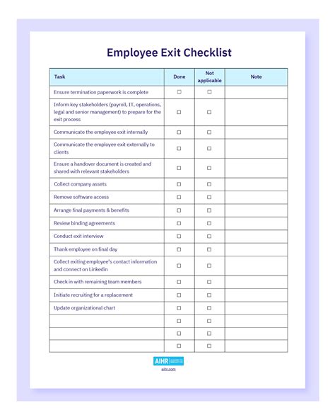 5 Exit Paperwork Tips