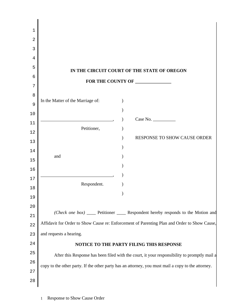 Show Cause Order Template Texas In Word And Pdf Formats Page 5 Of 5