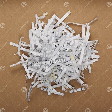 Shredded Paper On Cardboard Stock Image Image Of Recycling Junk 32570615