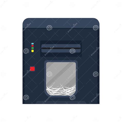 Shredder Paper Machine Vector Flat Document Destroy Confidential