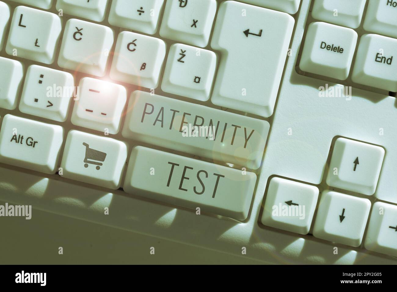 Sign Displaying Paternity Test Business Approach A Test Of Dna To