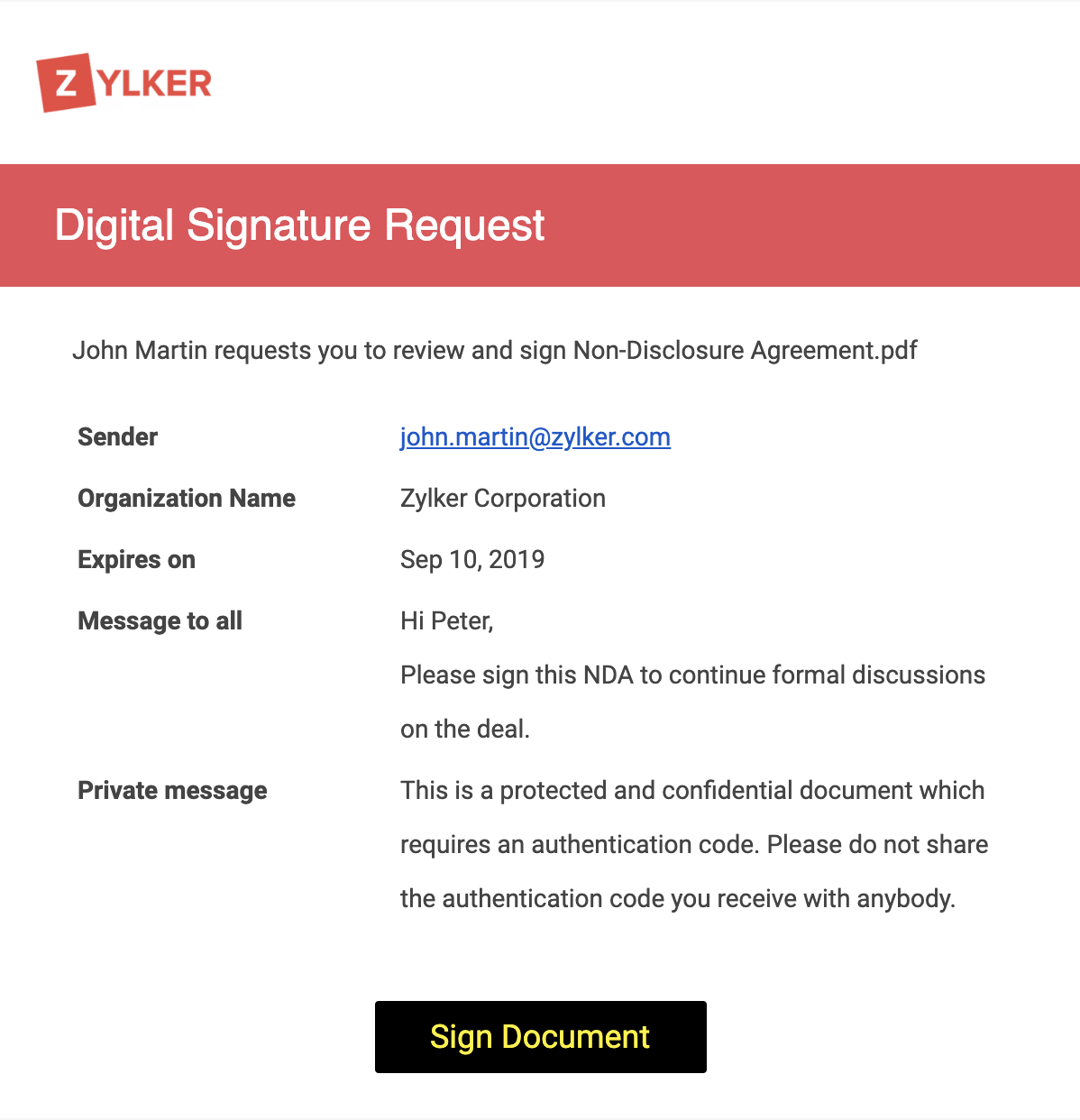 Sign Documents From Email Zoho Sign