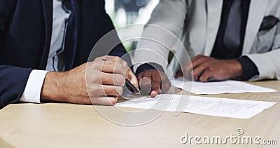 Signature Paperwork And Business Men With Contract Of Agreement Legal