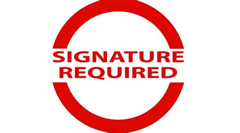 Signature Required Clip Art Images And Photos Finder