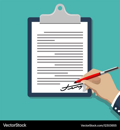 Signing Document Clip Art