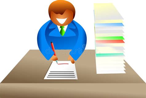 Signing Document Stock Illustration Illustration Of Office 578006