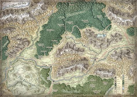 Silver Marches Fantasy City Map Fantasy Map Fantasy World Map