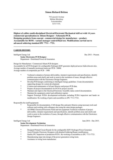 Simon Britton Cv Linkedin Pdf