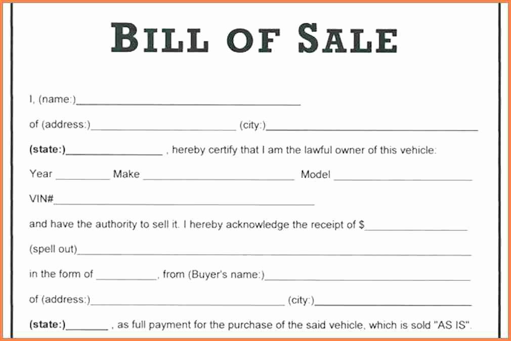 Simple Bill Of Sale Form Printable Resourcebda