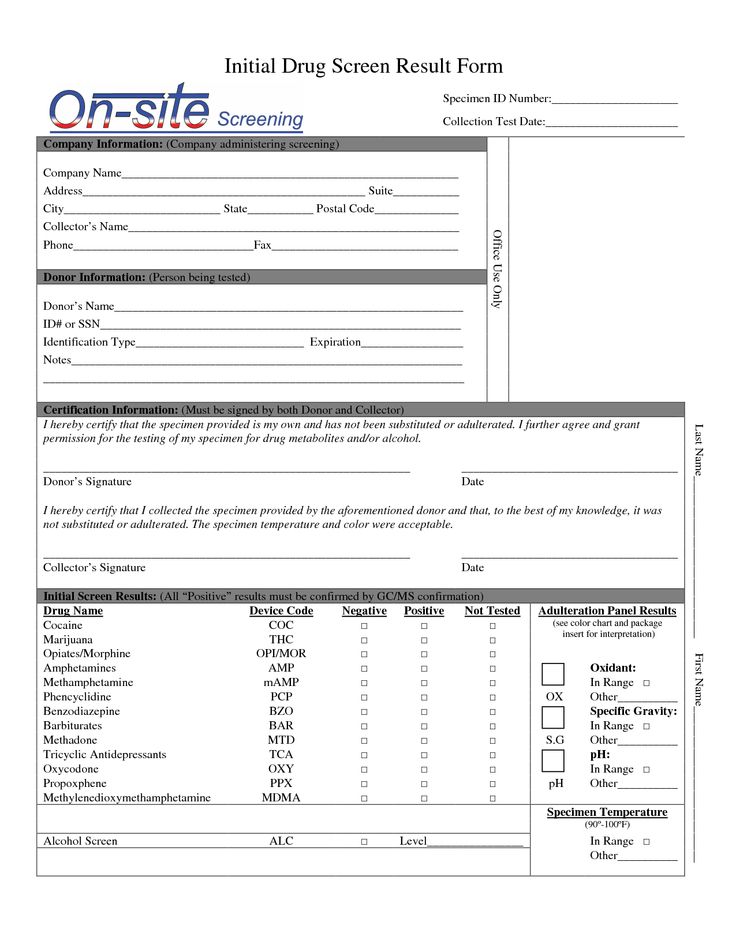 Simple Fillable Drug Test Forms Printable Forms Free Online