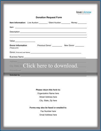 Simple Nonprofit Donation Request Form Templates Lovetoknow