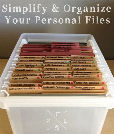 Simplify And Organize Your Personal Reference Files Simplyfabulousliving Com Home Office