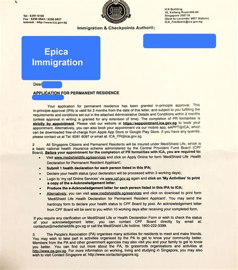 Singapore Pr Rejection Appeal Letter Guide Epica Immigration